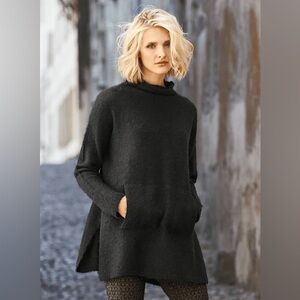 Peruvian Connection Balie Tunic Brushed Fuzzy Alpaca Front Pocket Medium